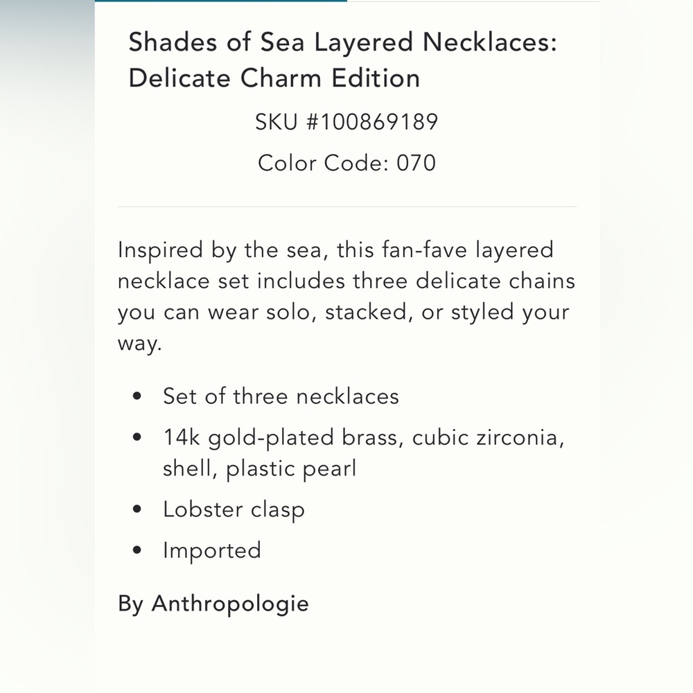 Shades of Sea Layered Necklaces:
Delicate Charm Edition - Picture 4 of 5